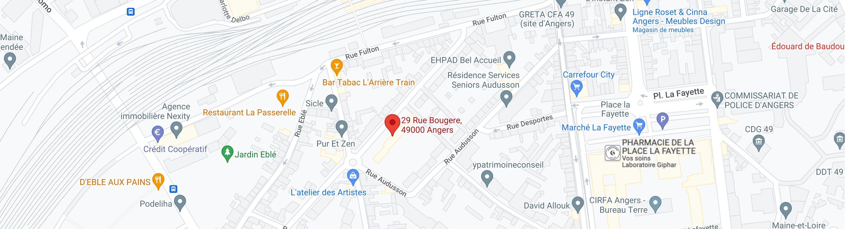 Carte 29 rue Bougère
