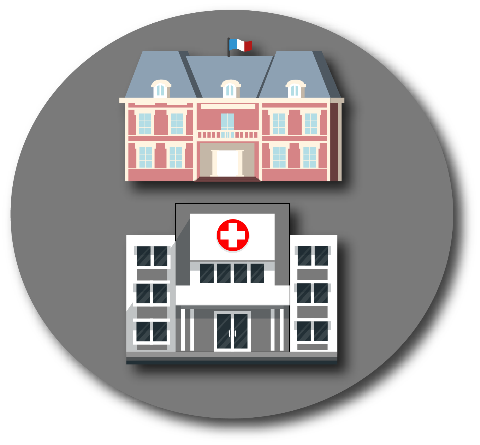 Icône mairie hôpital concours fonction publique